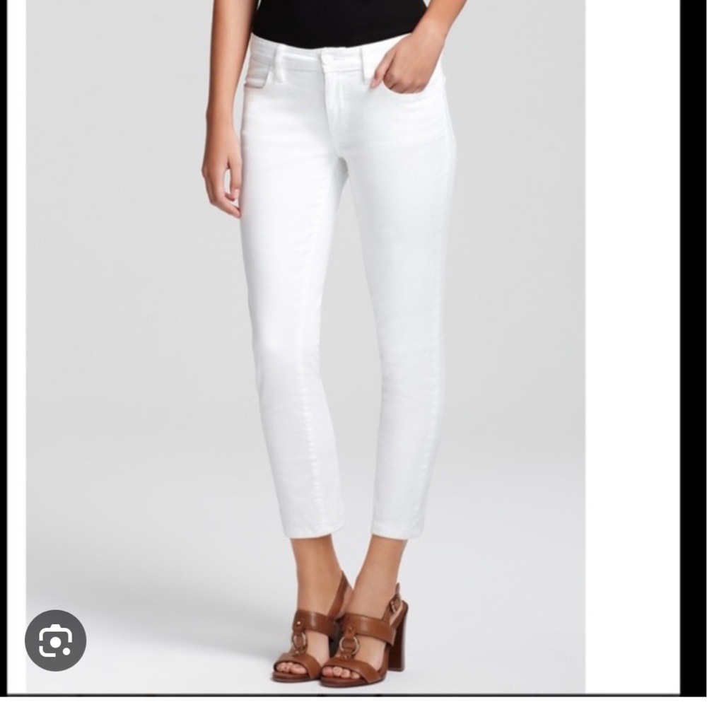 Tory Burch White Cropped Skinny Jeans